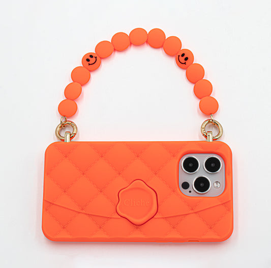 iPhone 14 Pro Max - Gummy Seal Stamped Case (Orange)
