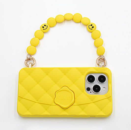 iPhone 14 Pro Max - Gummy Seal Stamped Case (Yellow)