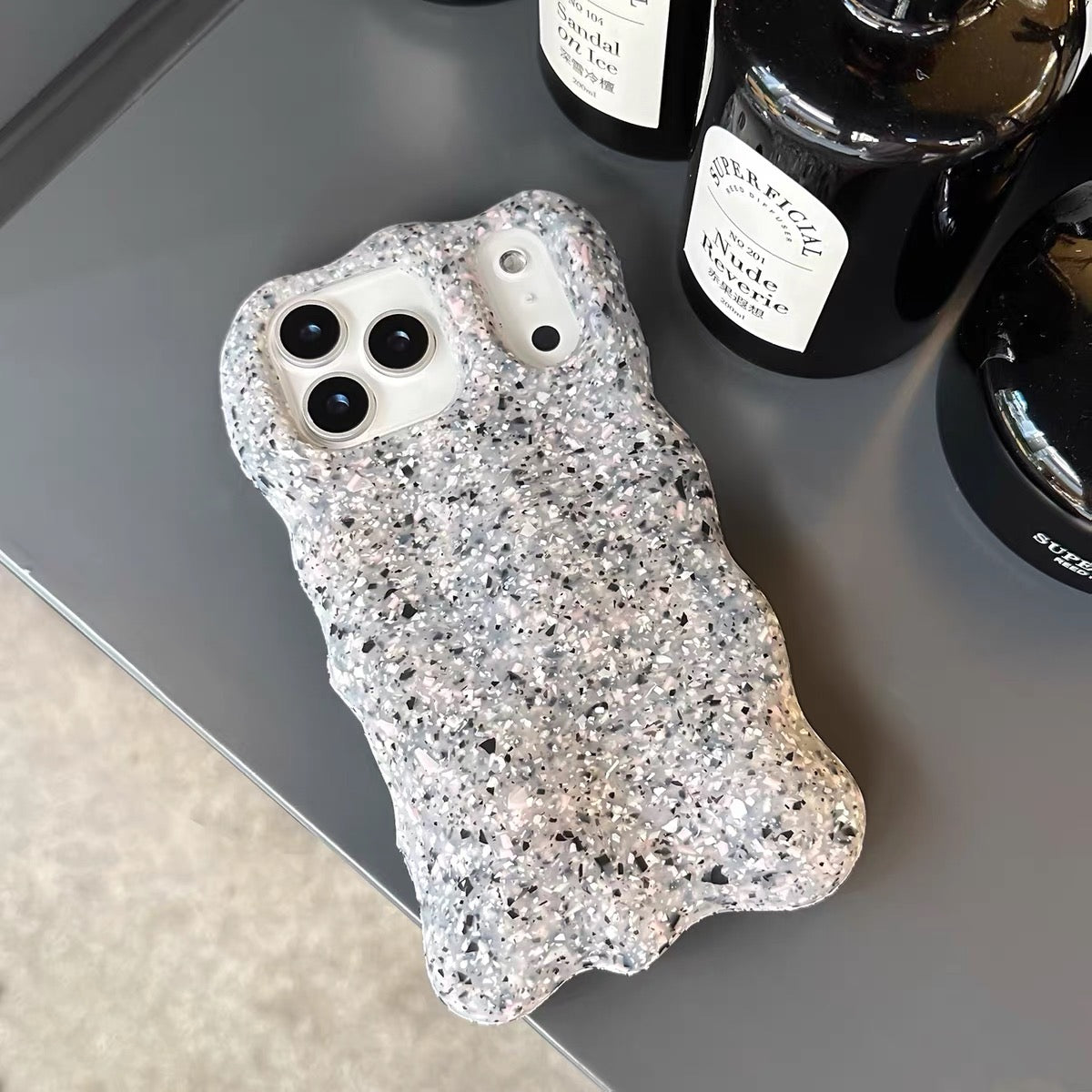 iPhone 17 Pro Max Case - Free to Shine (Pink, Black and White Speckles)