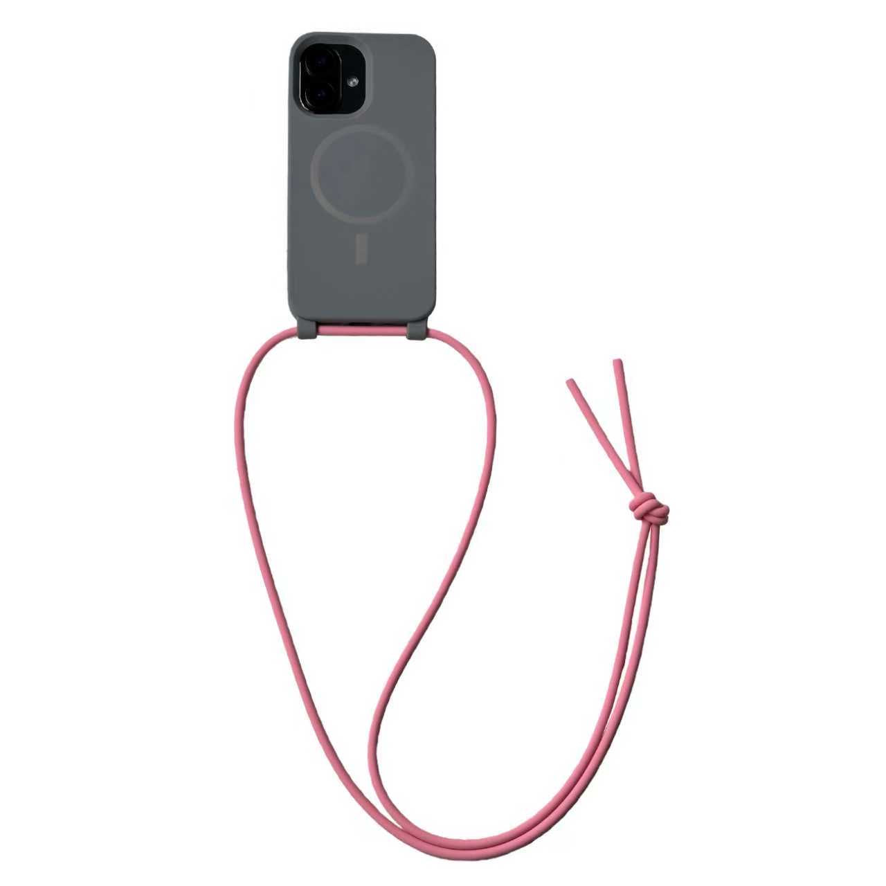 iPhone 17 MagSafe Case with Silicone Strap (Grey)