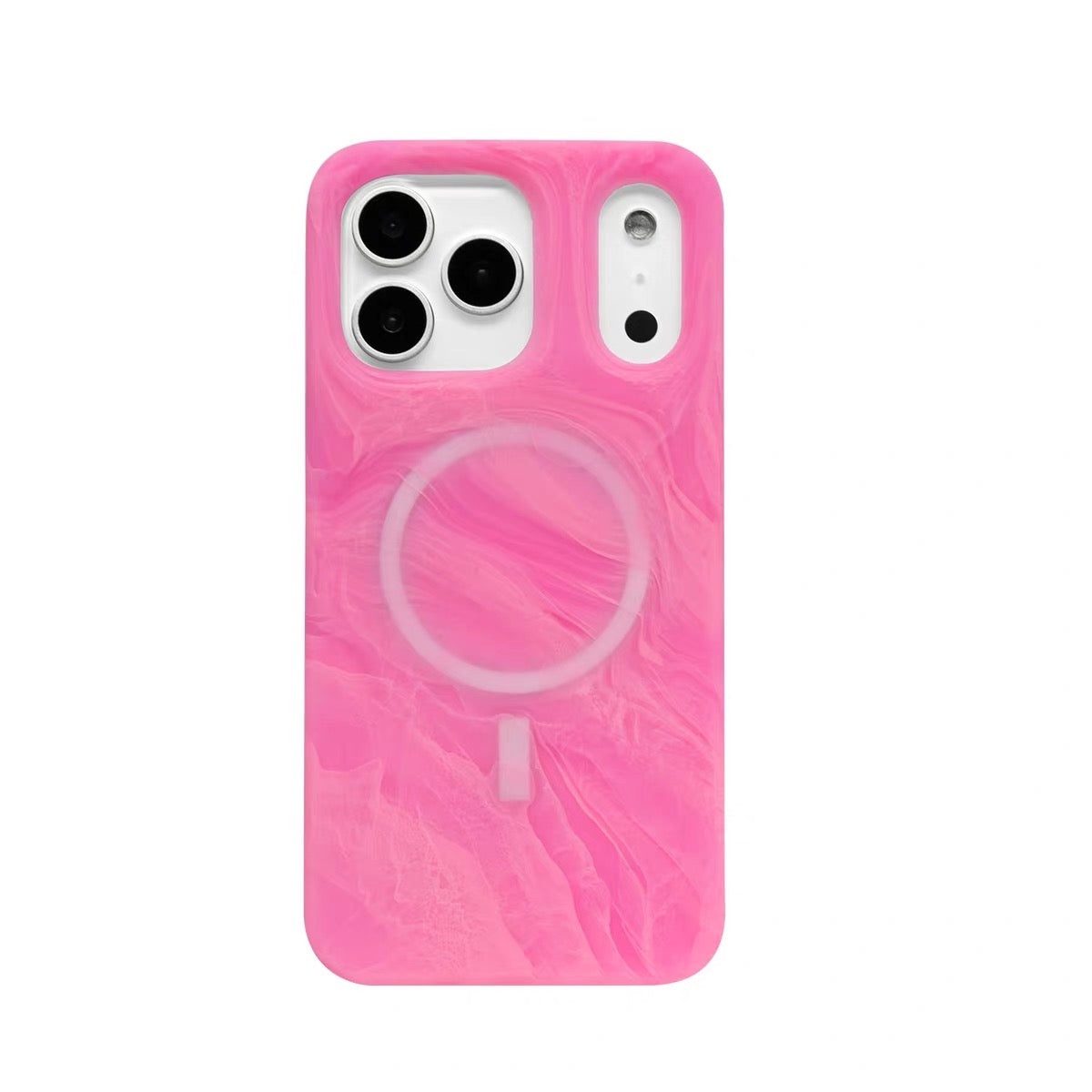 iPhone 17 Pro Max - MagSafe Flat Case (Pink Marble)