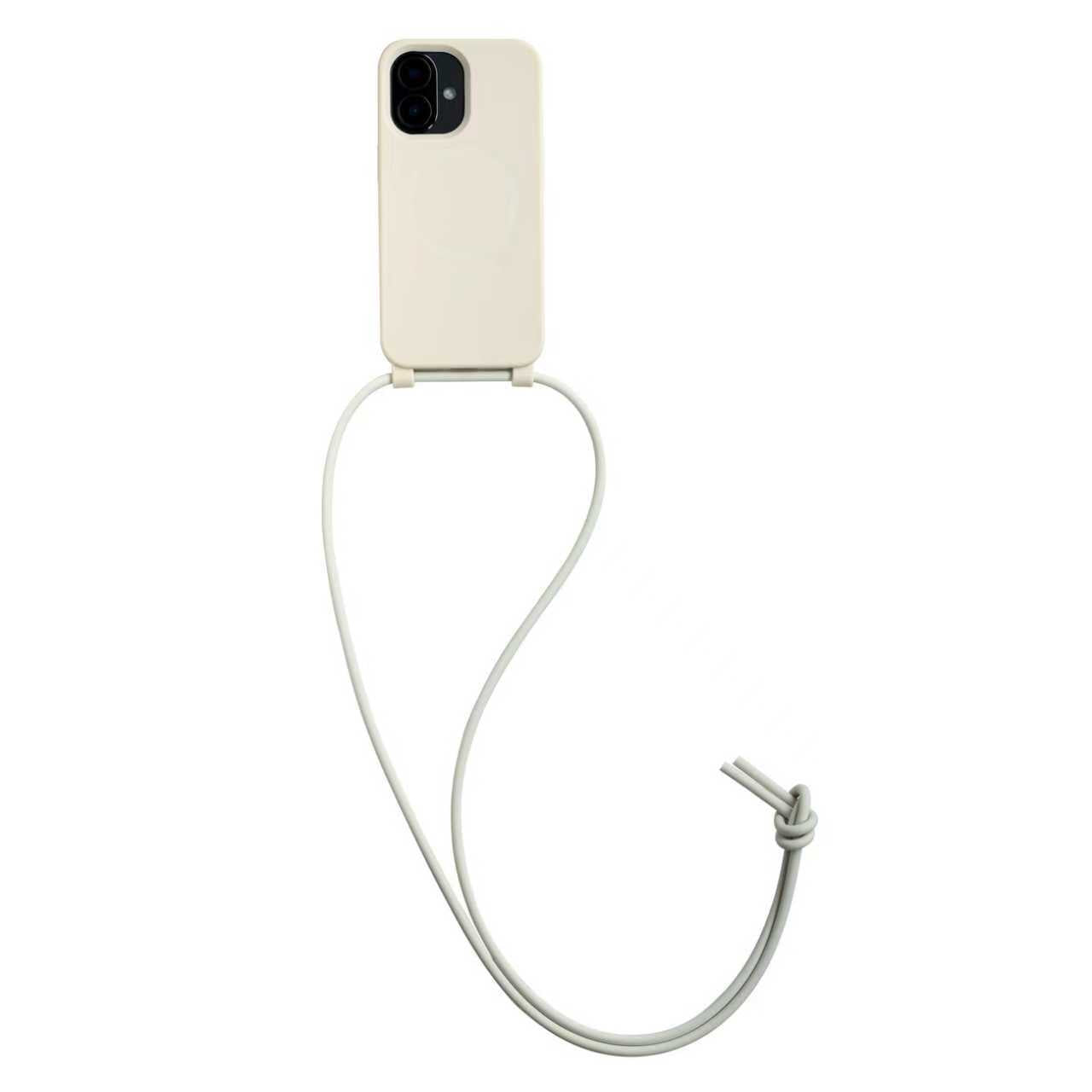 iPhone 17 MagSafe Case with Silicone Strap (White)