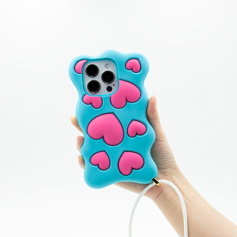 iPhone 15 Pro Case - Happy and Free (Blue)