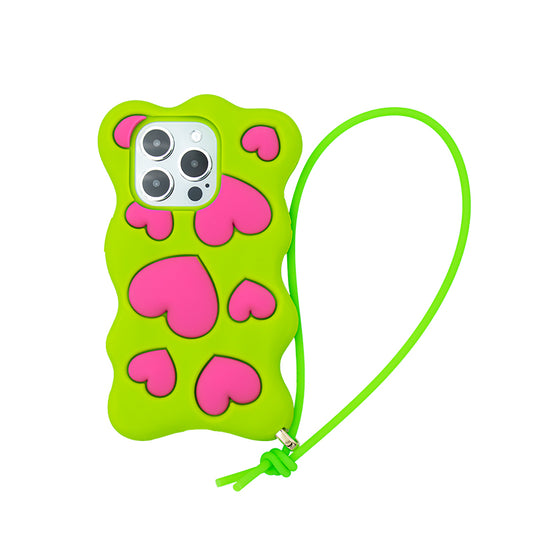 iPhone 15 Pro Case - Happy and Free (Green)