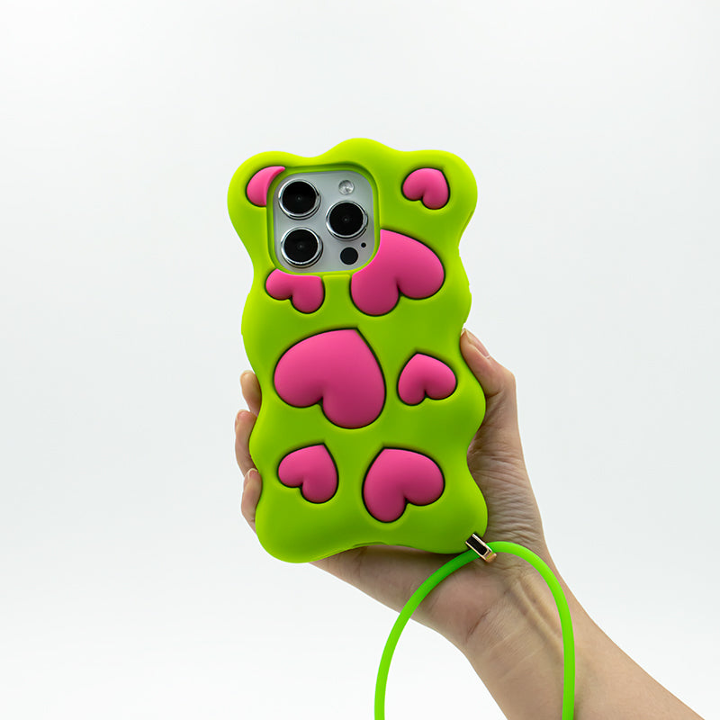 iPhone 15 Pro Case - Happy and Free (Green)