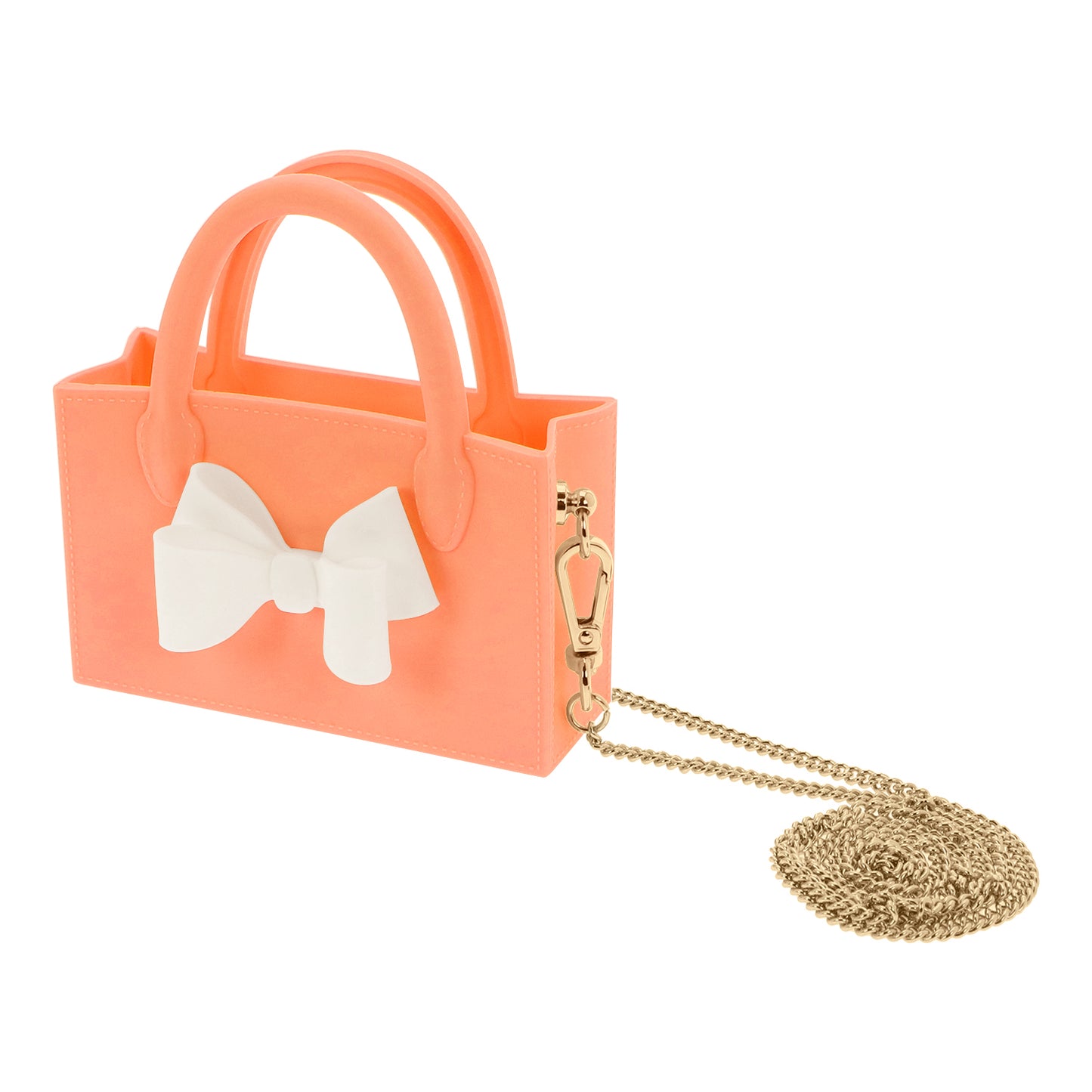 Micro Ribbon Box Bag (Orange)