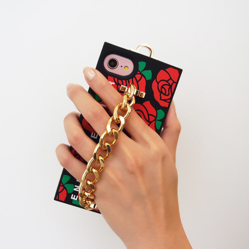 iPhone SE/7/8 Red Rose Chain Case