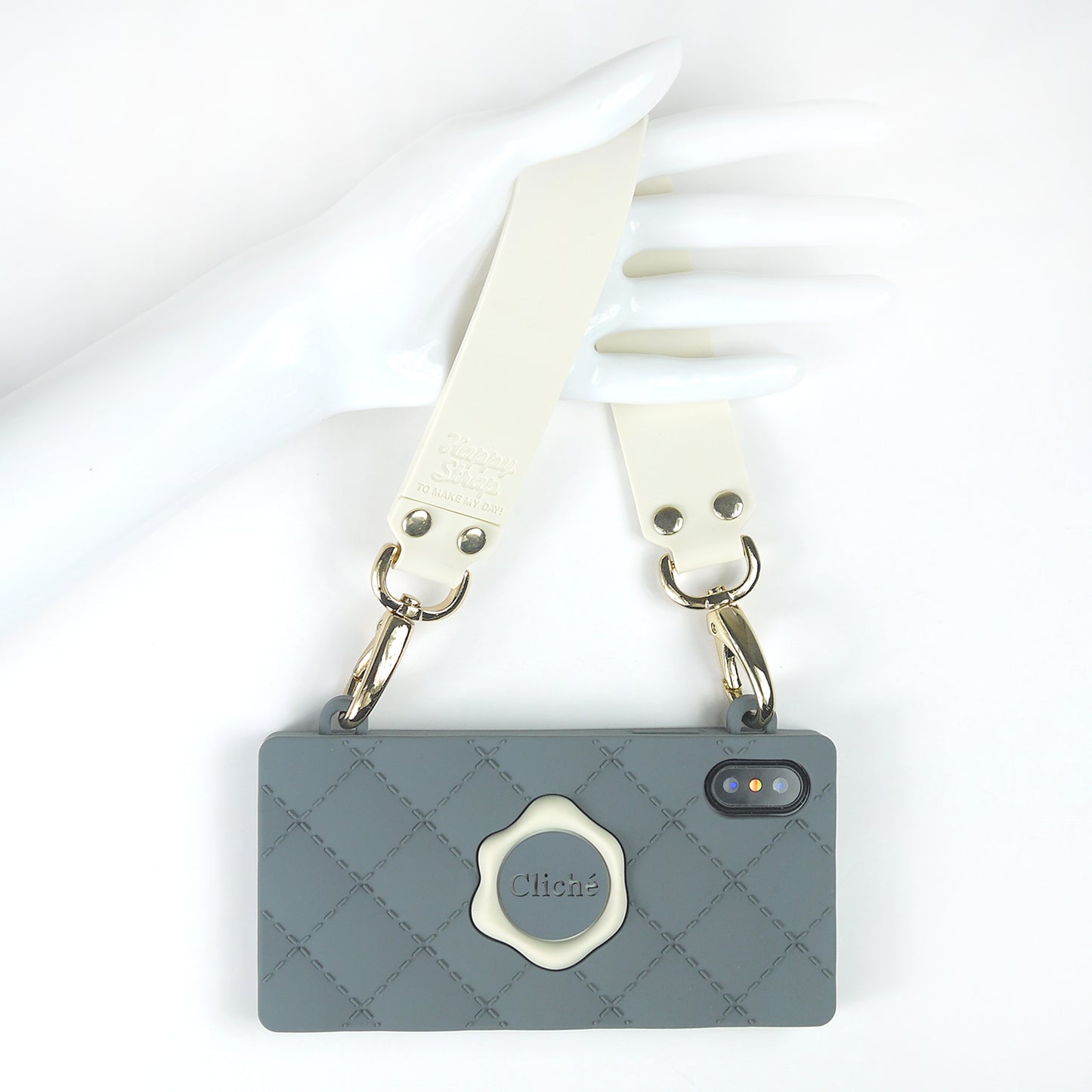 iPhone X/Xs Seal Stamped Case (Light Grey)