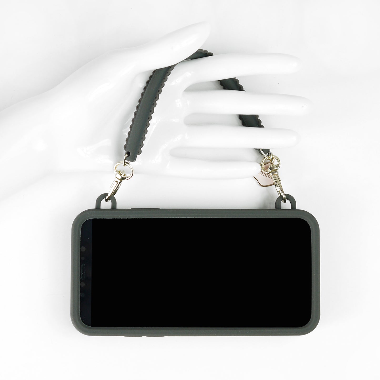 iPhone X/Xs Case - Matelasse (Green with Blue Ribbon)