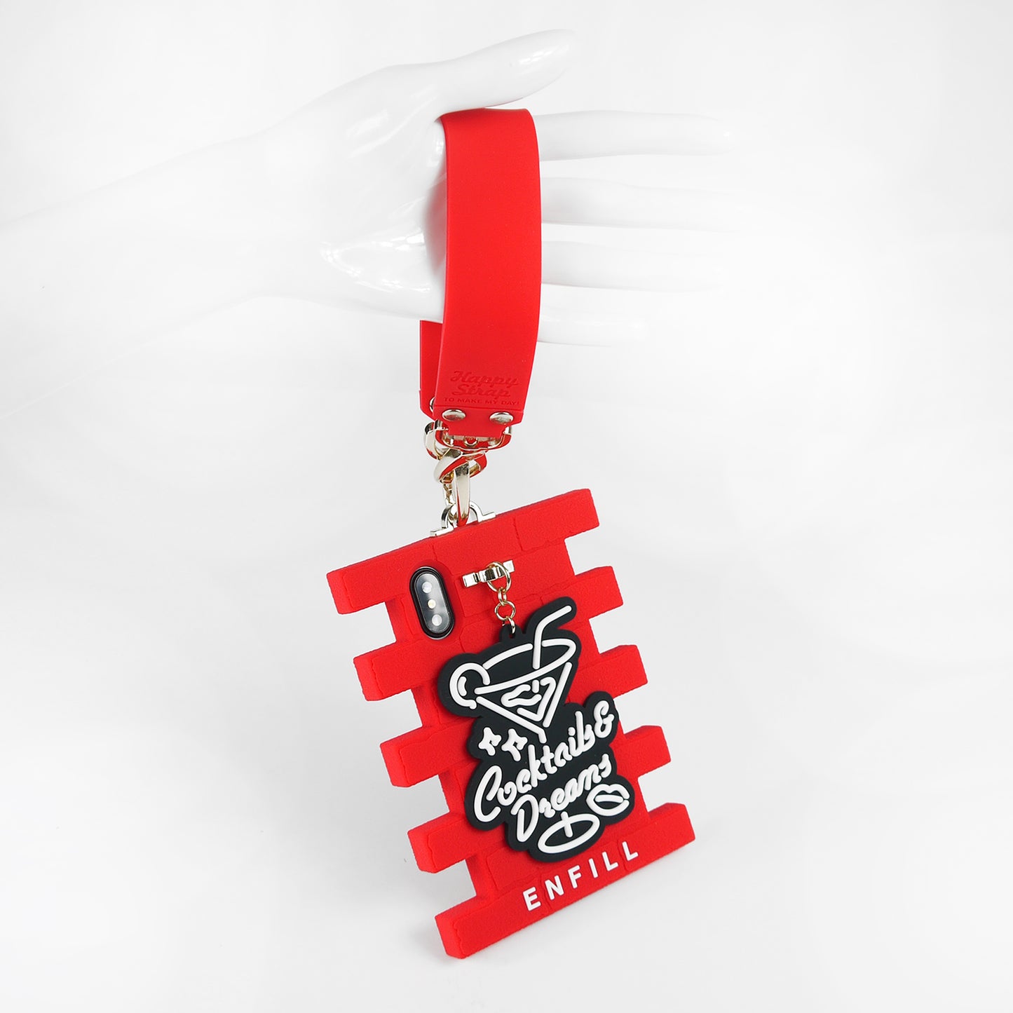 iPhone X/Xs Brick Wall Case - Neon Cocktail Dreams (Red Edition)