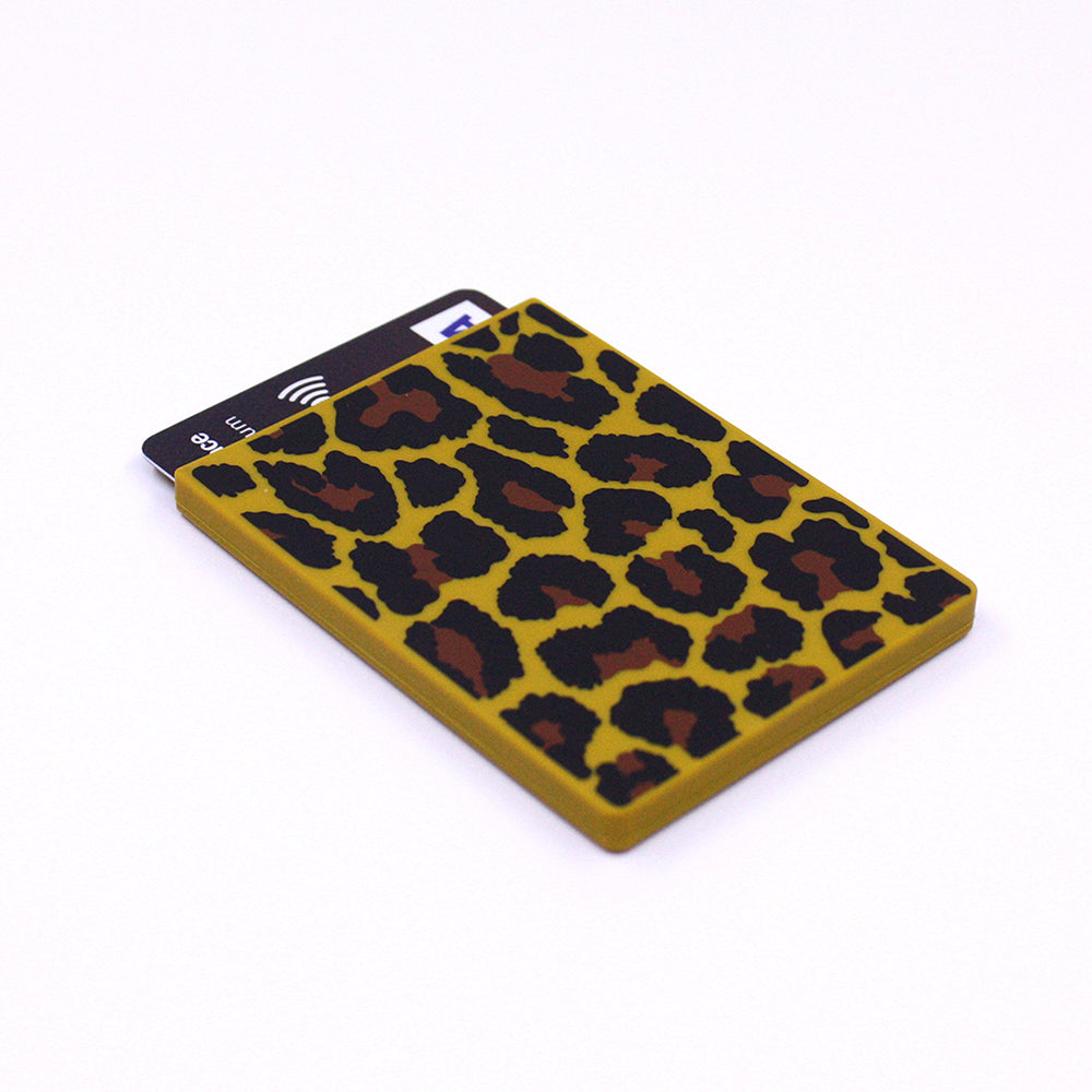 Removable Sticker Card Case - Leopard