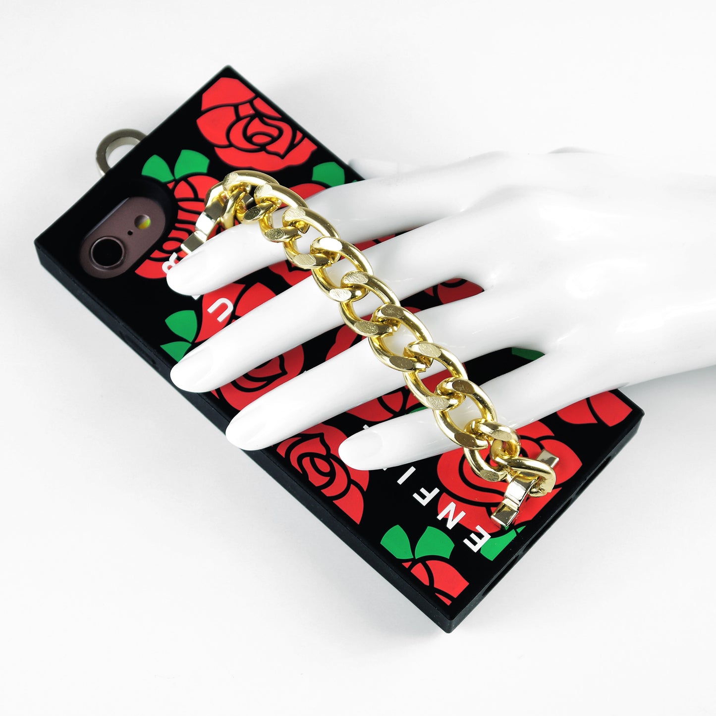 iPhone SE/7/8 Red Rose Chain Case