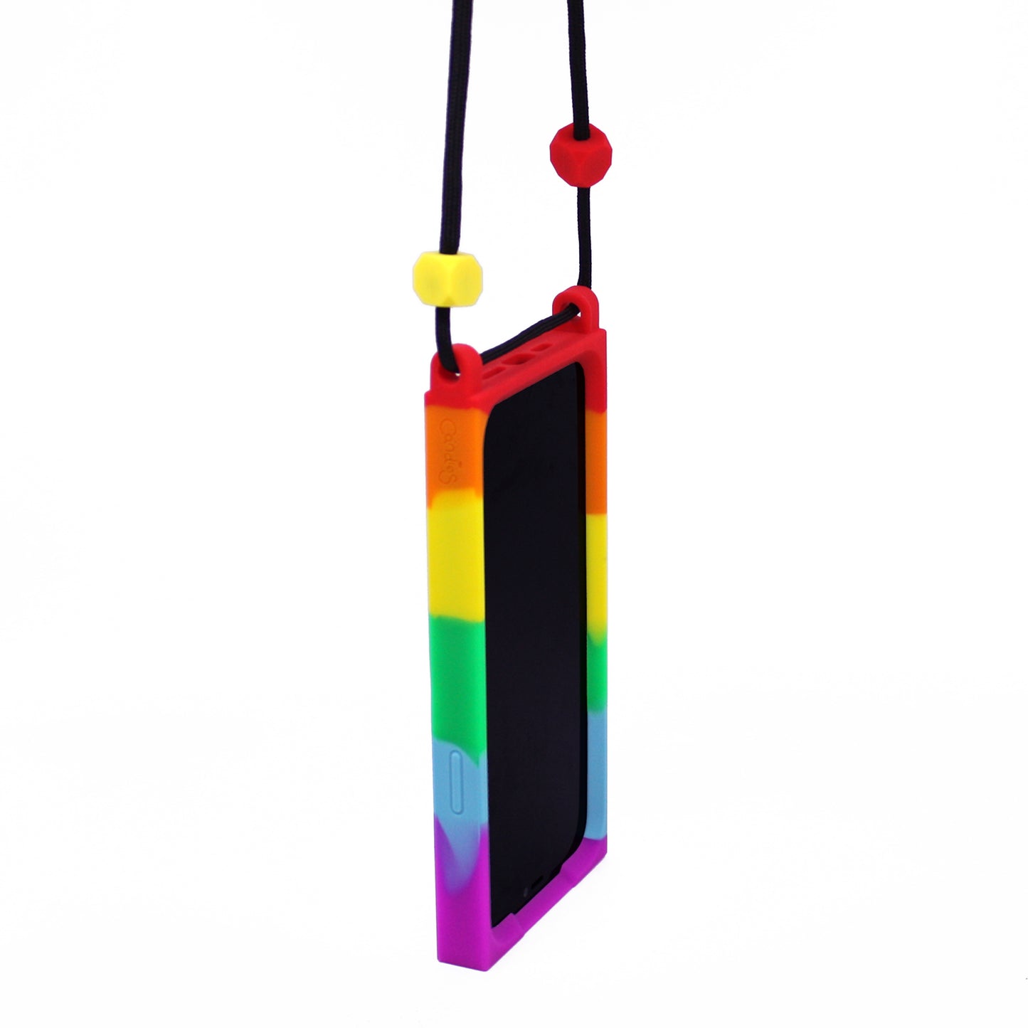 iPhone 12 Pro Max Lanyard iPhone Case - Go Go Rainbow