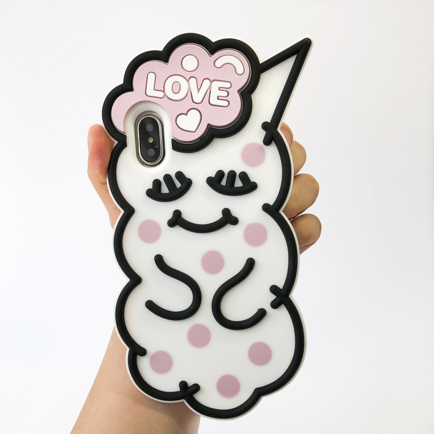 iPhone X/XS Case - Polka Dot Sleepie (Pink)