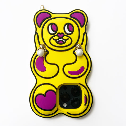 iPhone 14 Pro Max Case - Happy Gummy Bear (Yellow)