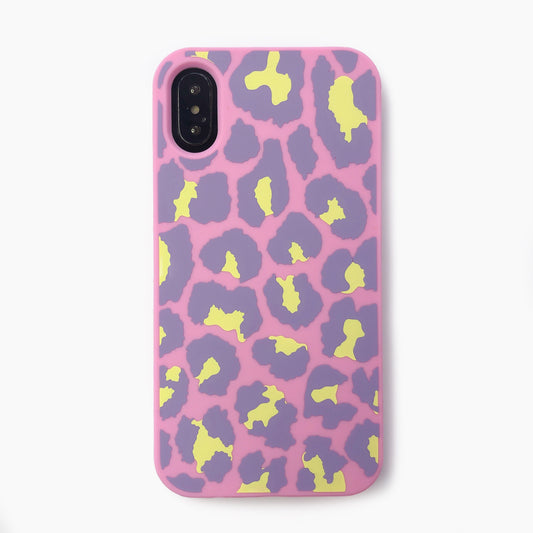 iPhone X/XS Simple Case - Pink Leopard