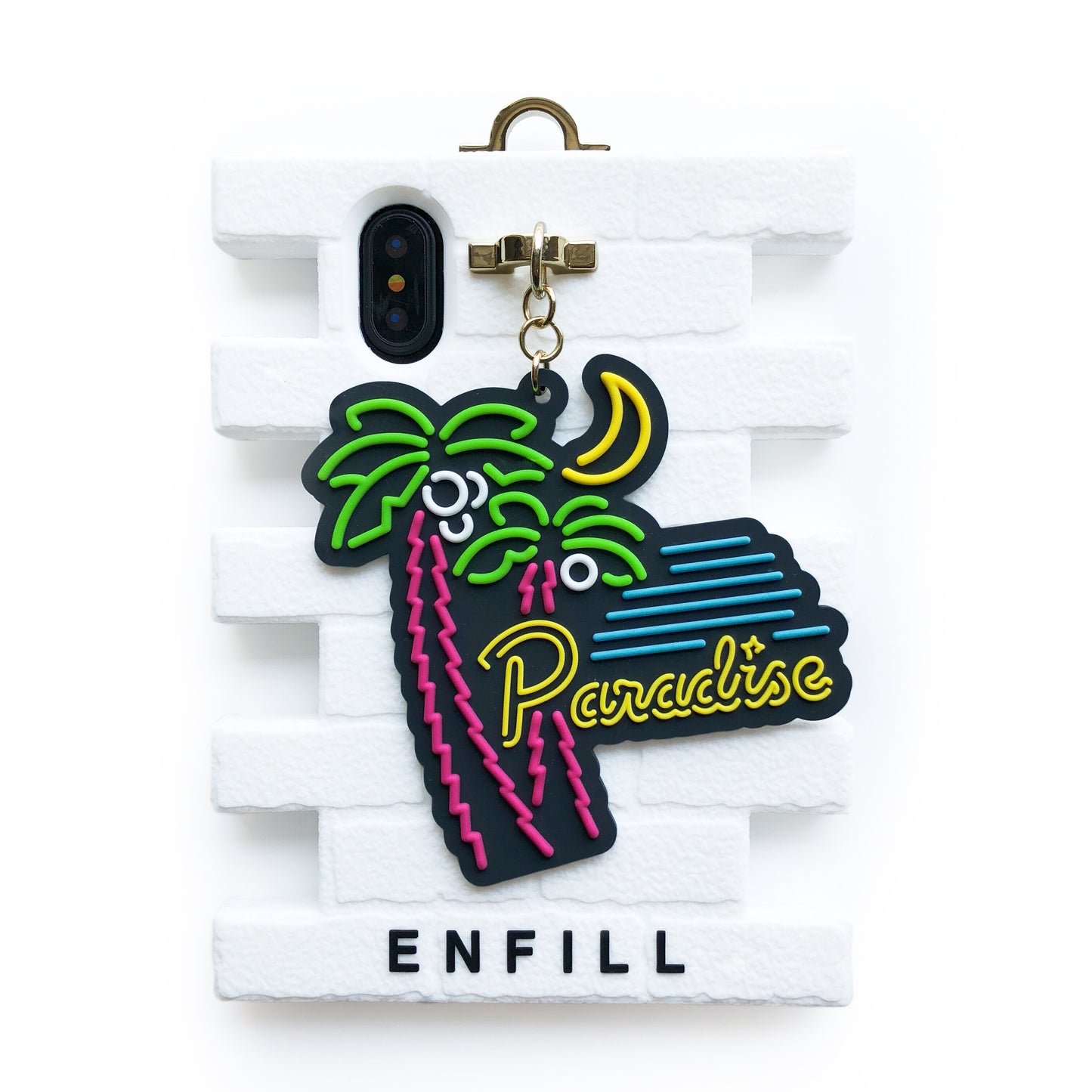 iPhone X/Xs Brick Wall Case - Neon Paradise