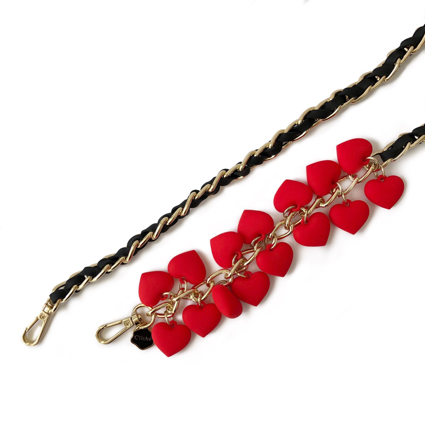 Long Celebrity Strap with Hearts
