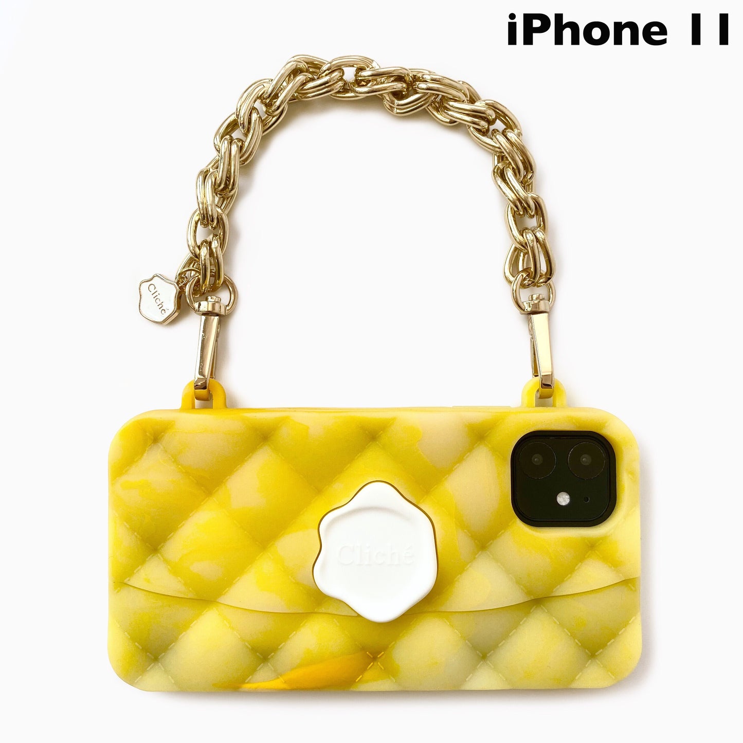 iPhone 11/11 Pro/11 Pro Max Yellow Marble Seal Stamped Case