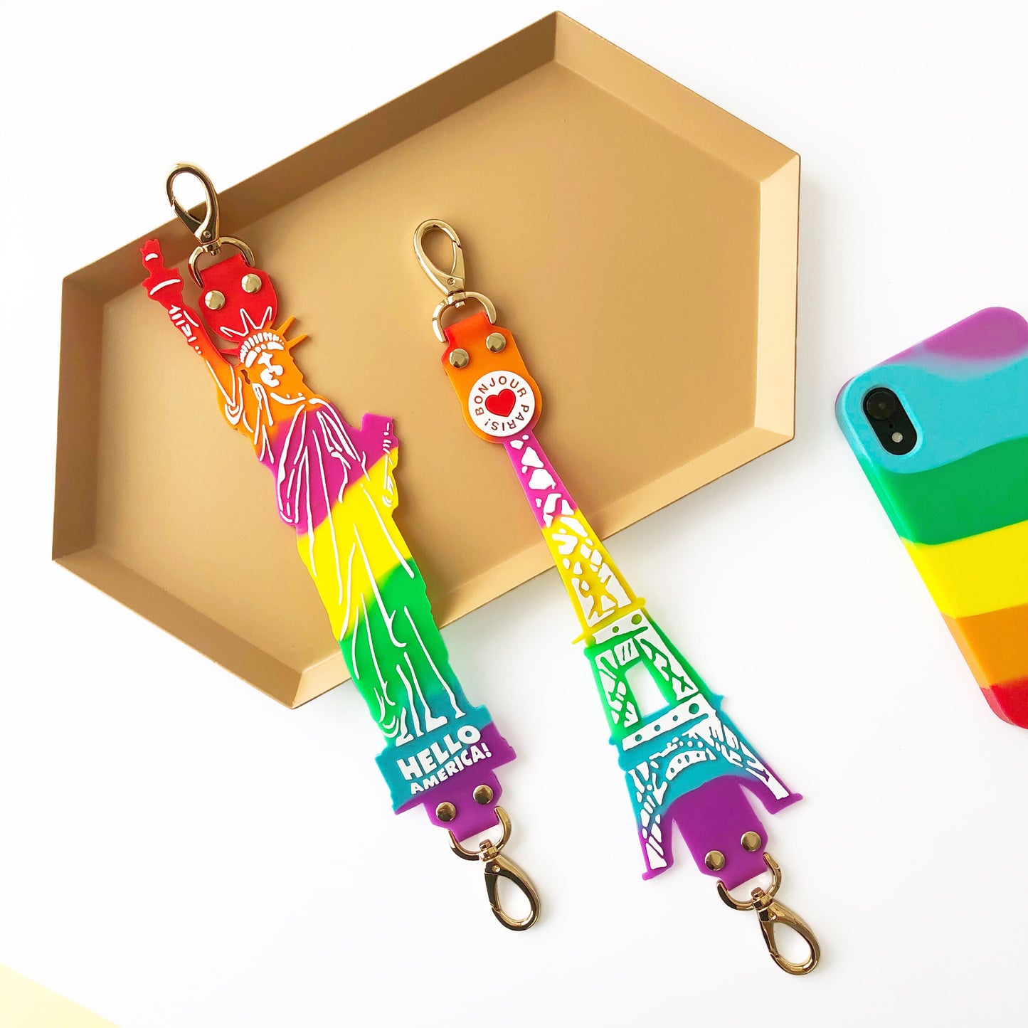 Rainbow Landmarks Happy Strap