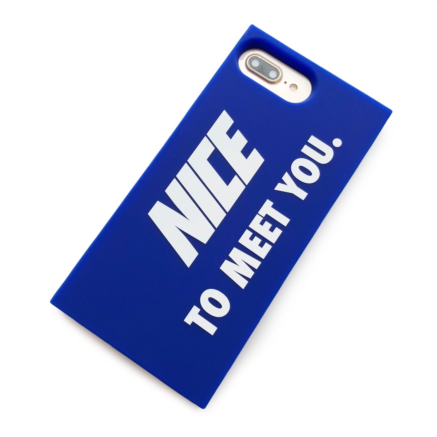 iPhone 7 Plus/8 Plus Simple Case - Nice to Meet You (Blue)