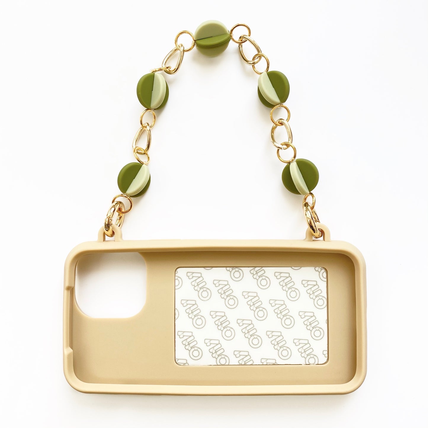 iPhone 12 Pro Max Beige Seal Stamped Case with Balloon Strap
