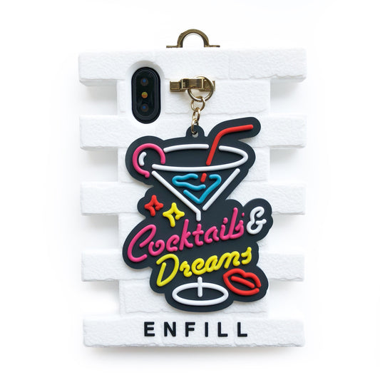 iPhone X/Xs Brick Wall Case - Neon Cocktail Dreams
