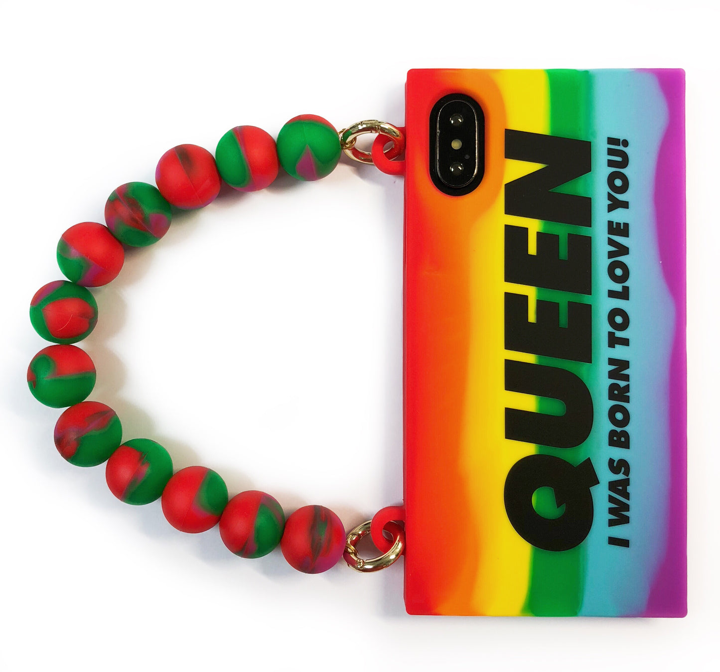 iPhone X/Xs Rainbow Handbag Case - QUEEN!