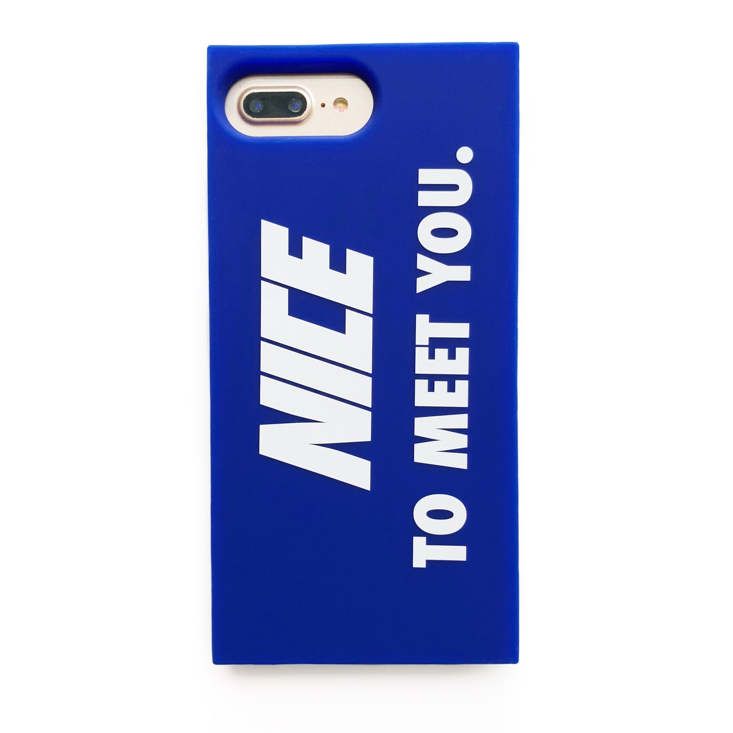 iPhone 7 Plus/8 Plus Simple Case - Nice to Meet You (Blue)