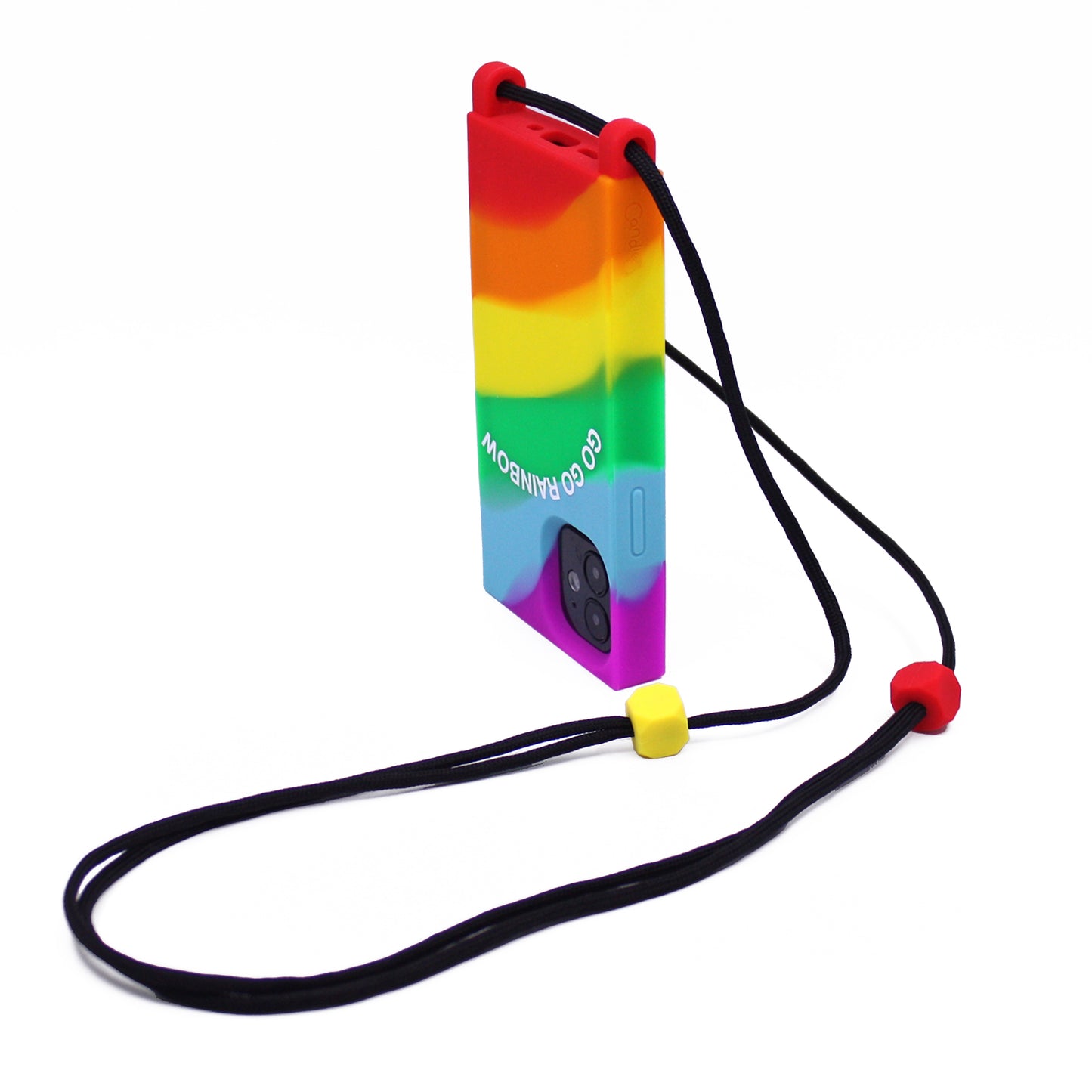 iPhone 12 Mini Lanyard iPhone Case - Go Go Rainbow