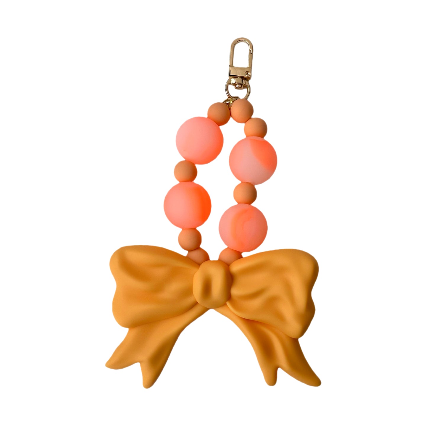 Bubble Bow Keychain / Charm (Orange)
