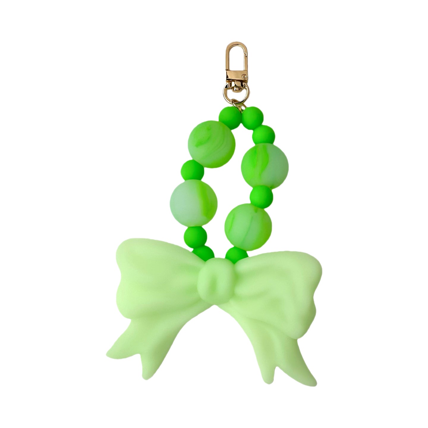Bubble Bow Keychain / Charm (Glow-in-the-Dark Green)