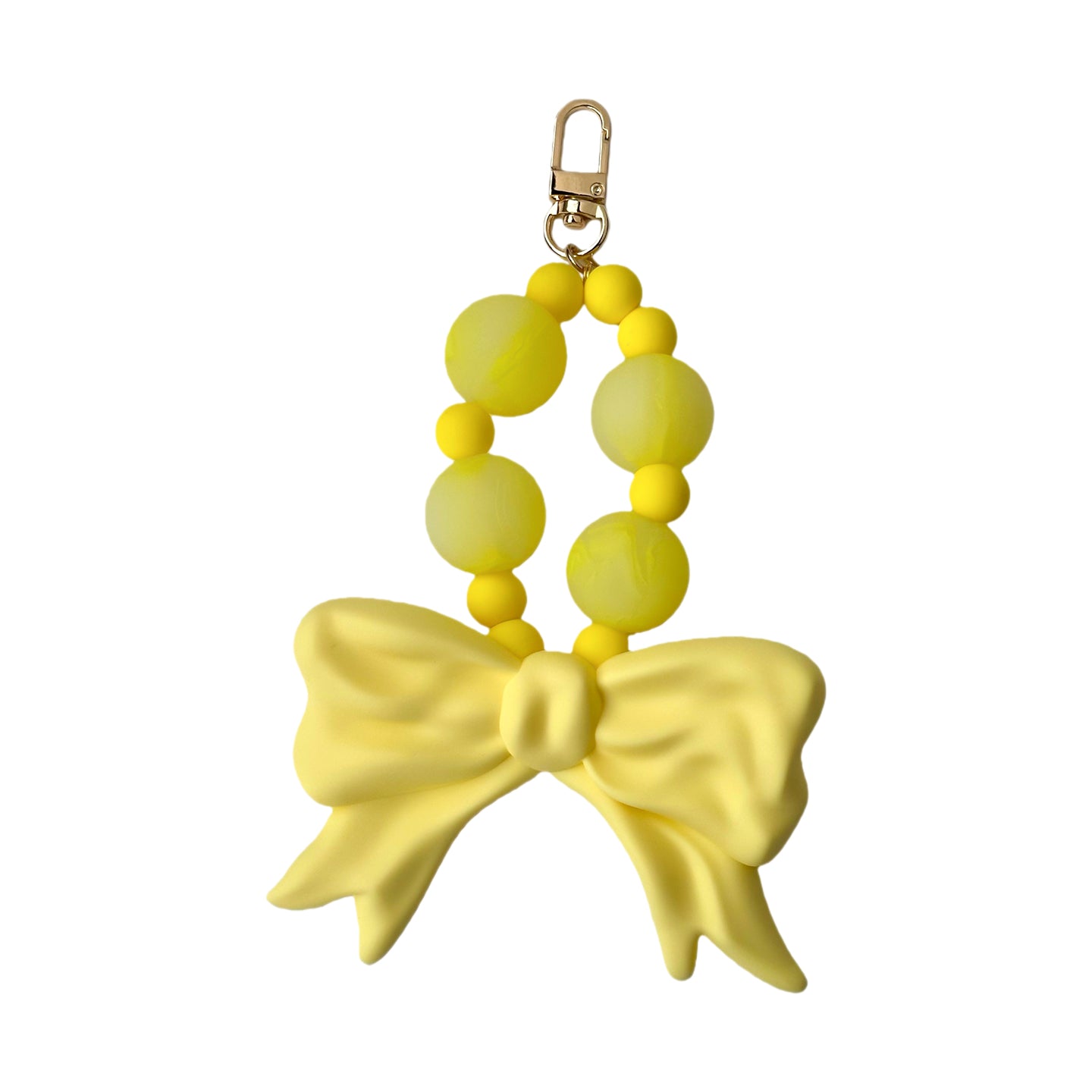 Bubble Bow Keychain / Charm (Yellow)