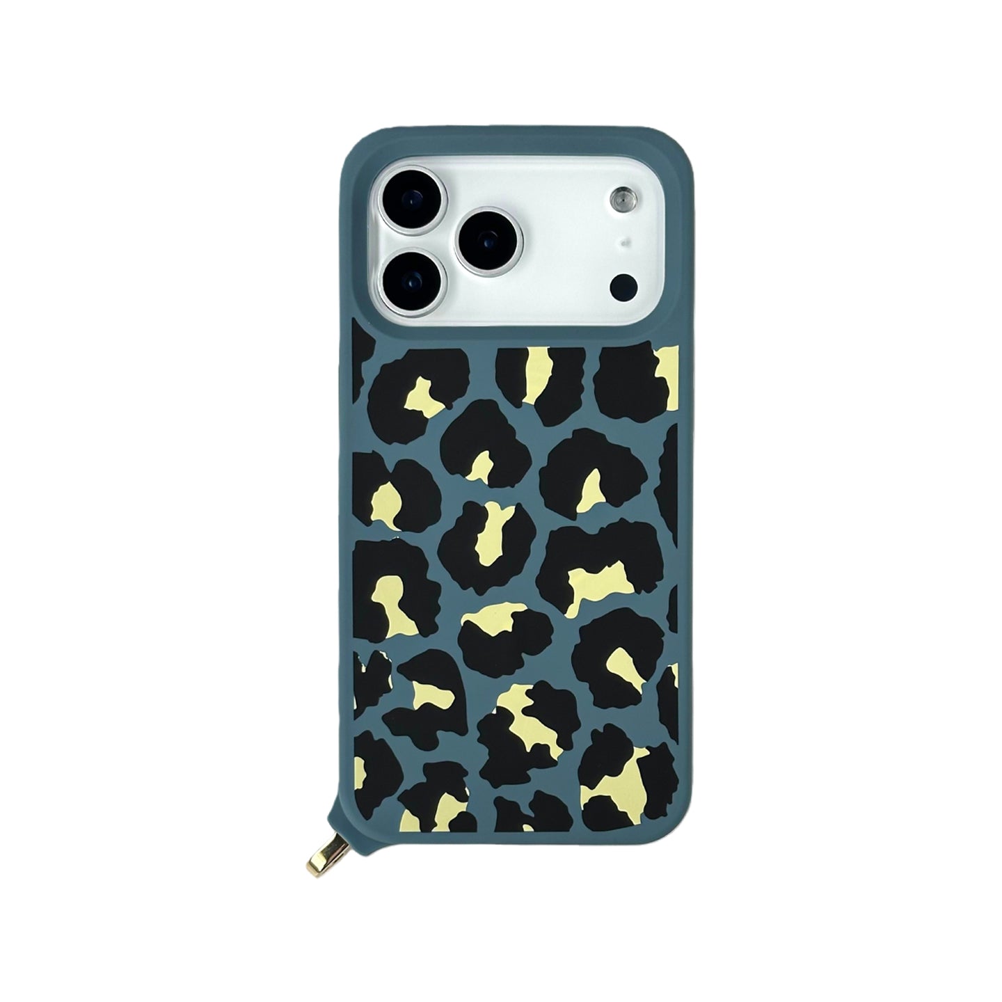 iPhone 17 Pro Max MagSafe Case - Leopard Print with Strap (Midnight Blue)