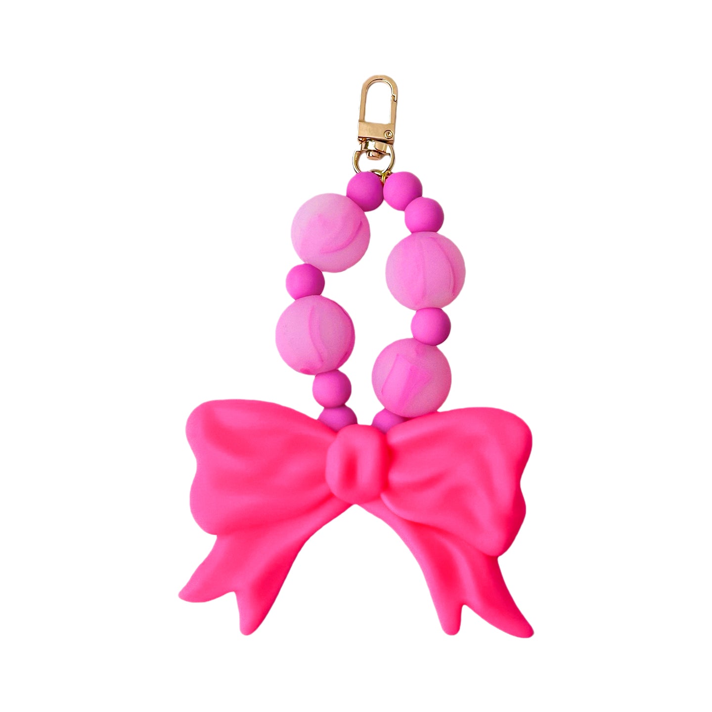 Bubble Bow Keychain / Charm (Hot Pink)