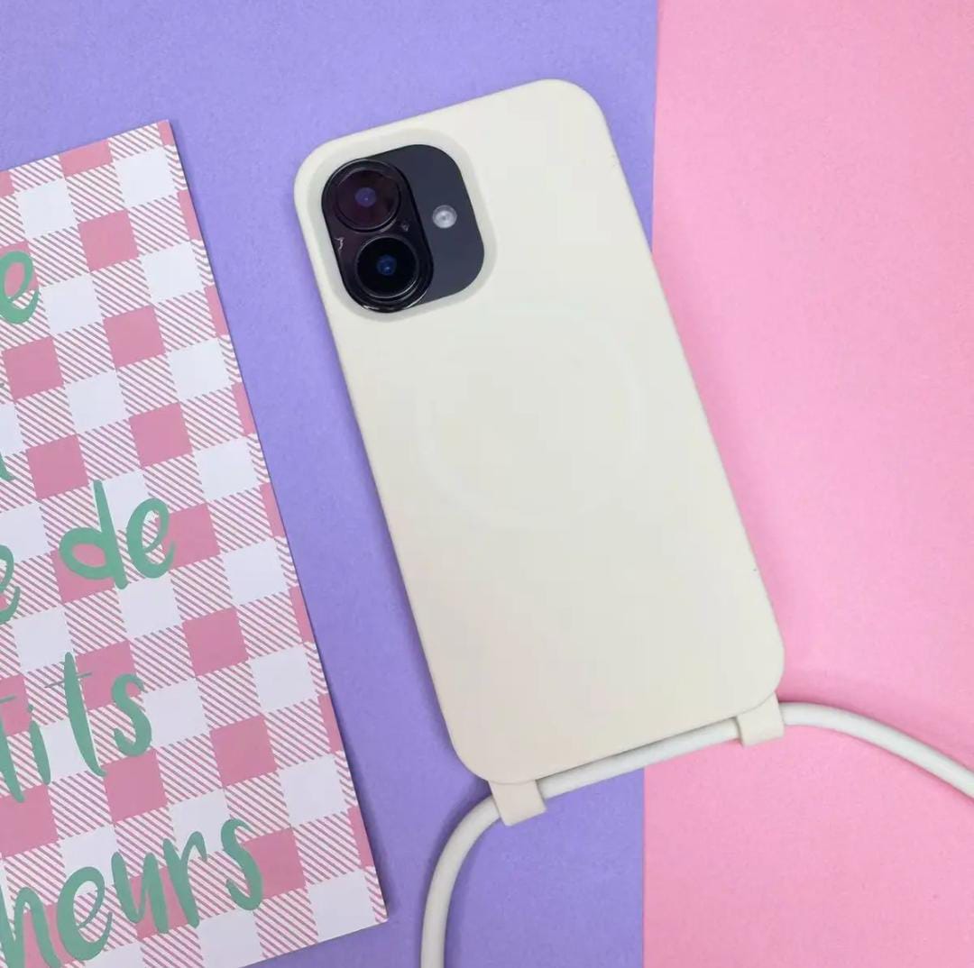 iPhone 17 MagSafe Case with Silicone Strap (White)