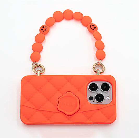iPhone 14 Pro - Gummy Seal Stamped Case (Orange)