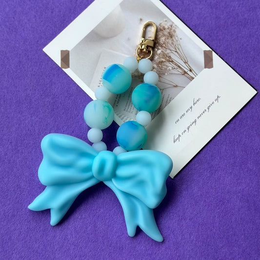 Bubble Bow Keychain / Charm (Blue)