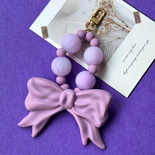 Bubble Bow Keychain / Charm (Purple)