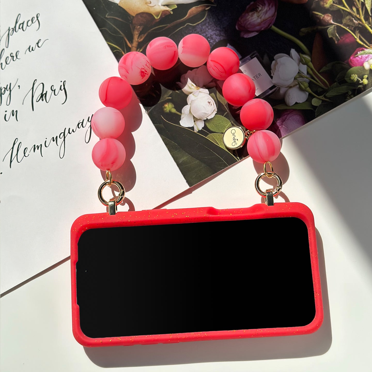 iPhone 17 Pro Max Seal Stamped Case (Red with Glitters)