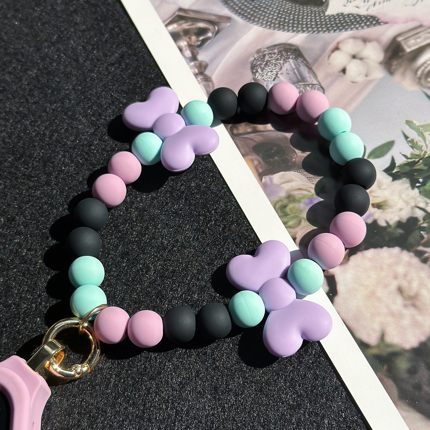 iPhone 17 Pro Max MagSafe Case - Leopard Print with Strap (Dusty Pink)