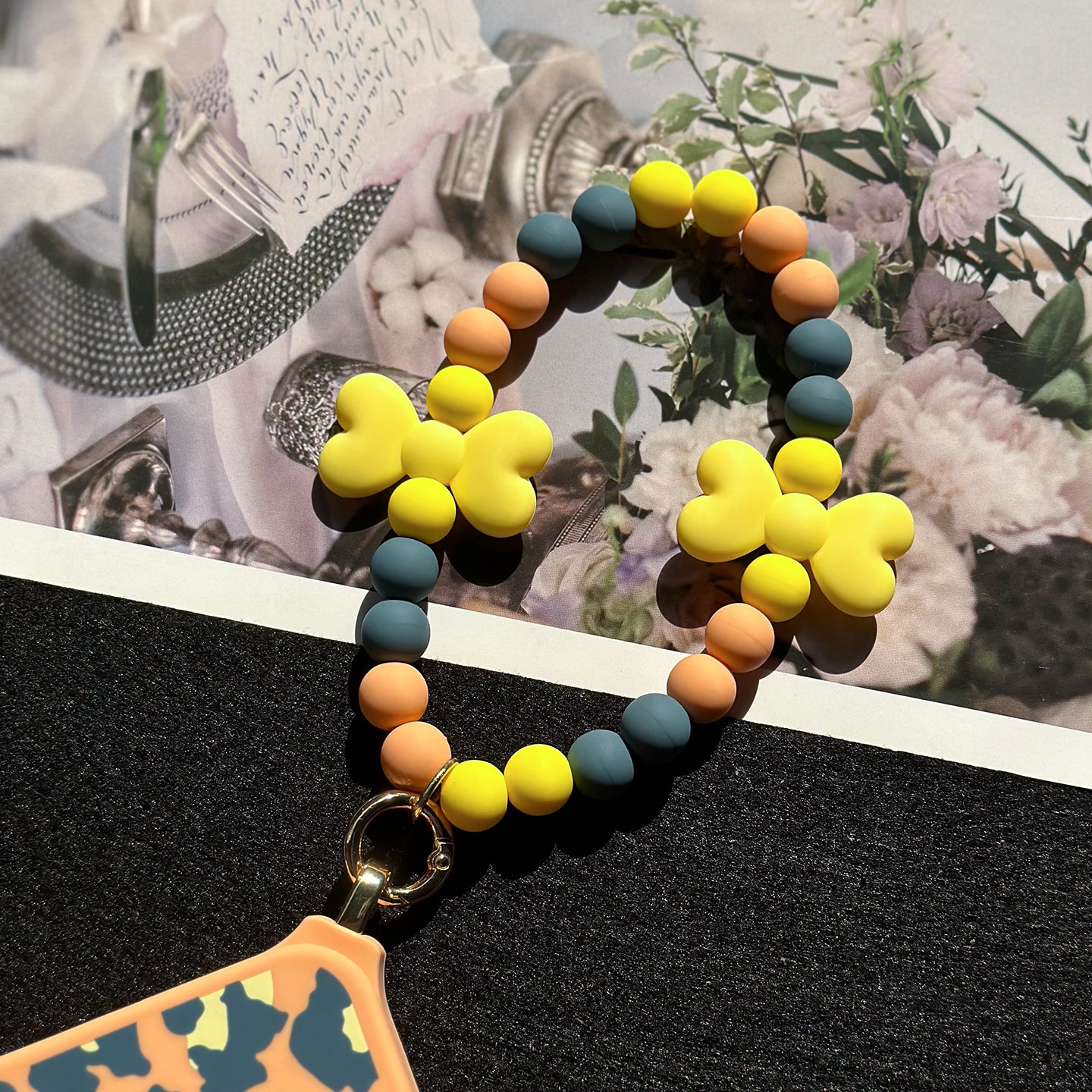 iPhone 17 Pro Max MagSafe Case - Leopard Print with Strap (Orange)