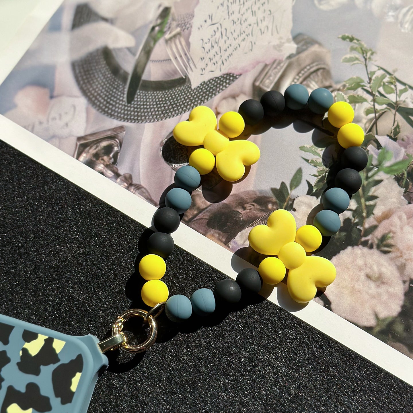 iPhone 17 Pro Max MagSafe Case - Leopard Print with Strap (Midnight Blue)