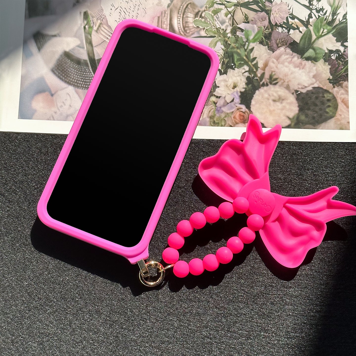 iPhone 17 Pro Max MagSafe Case - Leopard Print with Strap (Hot Pink)