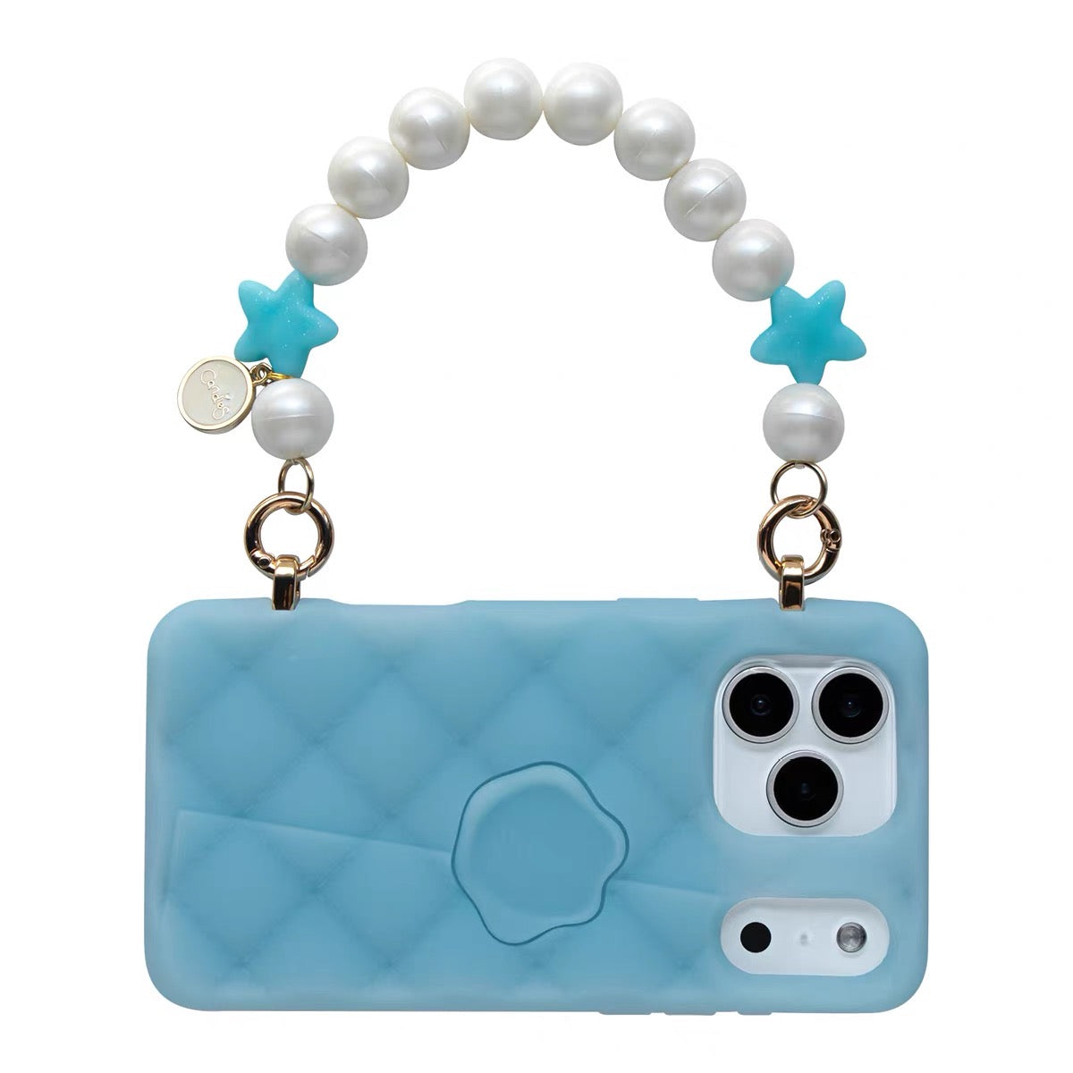 iPhone 17 Pro Max Seal Stamped Case (Pastel Blue / Glow in the Dark)