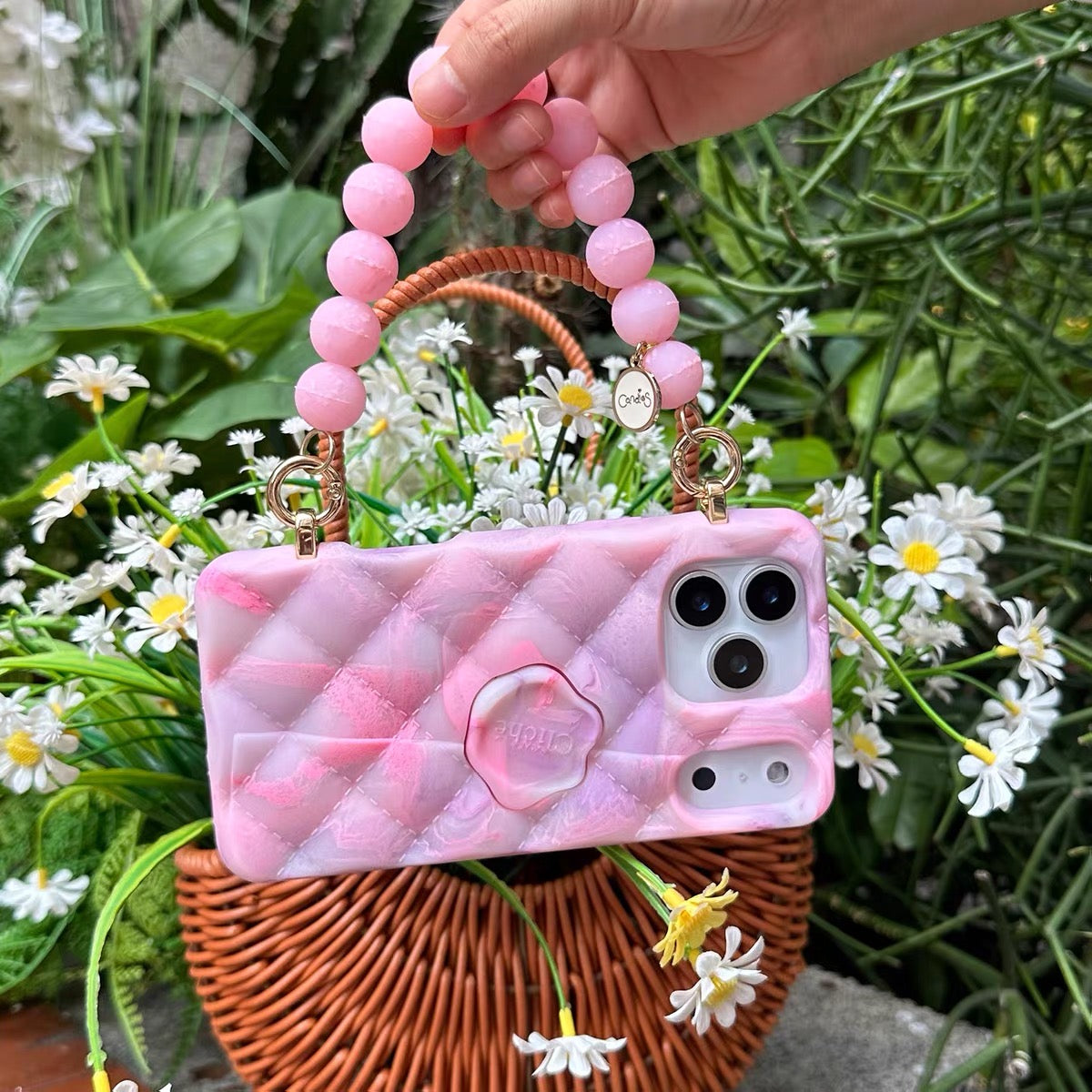 iPhone 17 Pro Max Seal Stamped Case (Pastel Pink / Glow in the Dark)