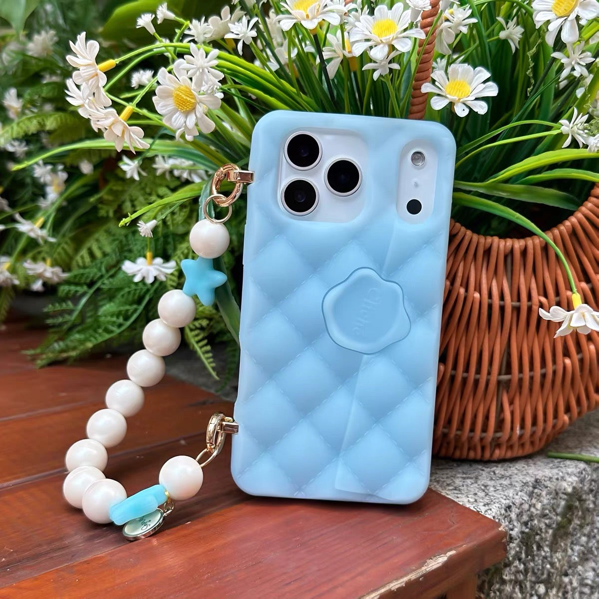 iPhone 17 Pro Max Seal Stamped Case (Pastel Blue / Glow in the Dark)