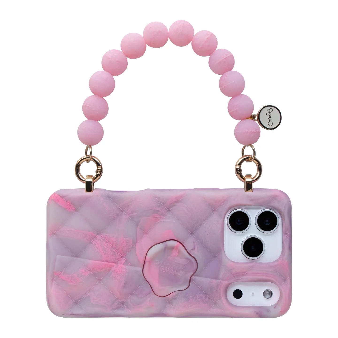 iPhone 17 Pro Max Seal Stamped Case (Pastel Pink / Glow in the Dark)