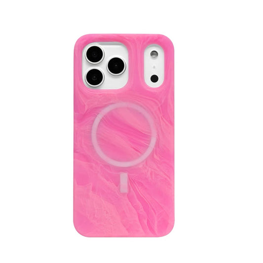 iPhone 17 Pro Max - MagSafe Flat Case (Pink Marble)