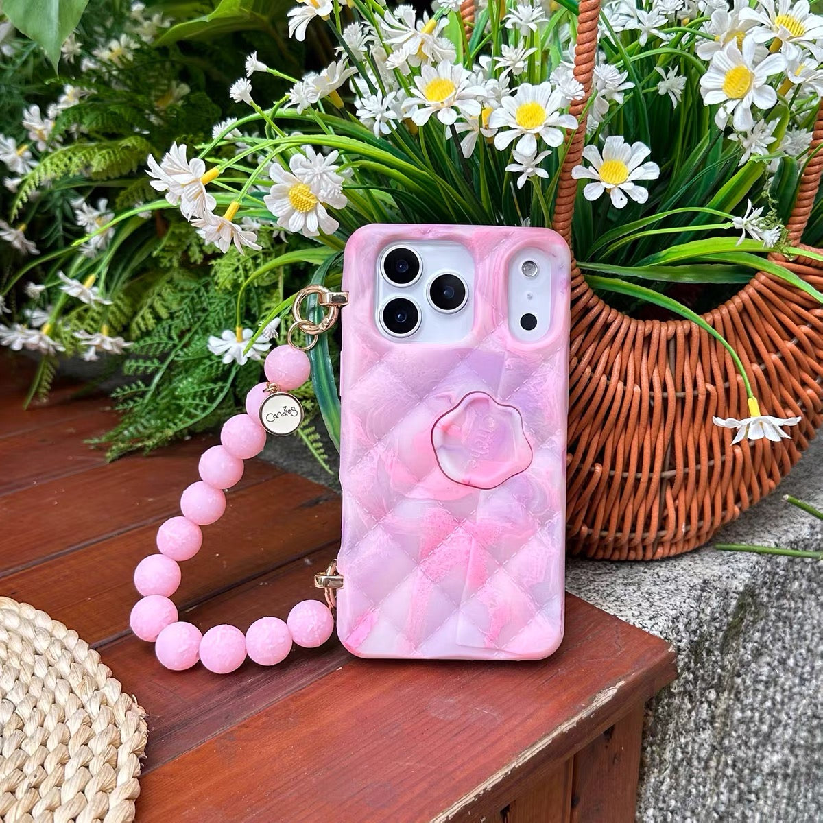 iPhone 17 Pro Max Seal Stamped Case (Pastel Pink / Glow in the Dark)